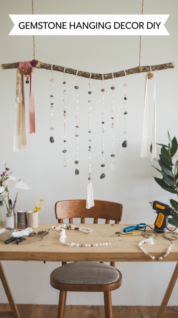 Easy DIY Ideas for Gemstone Hanging Decor
