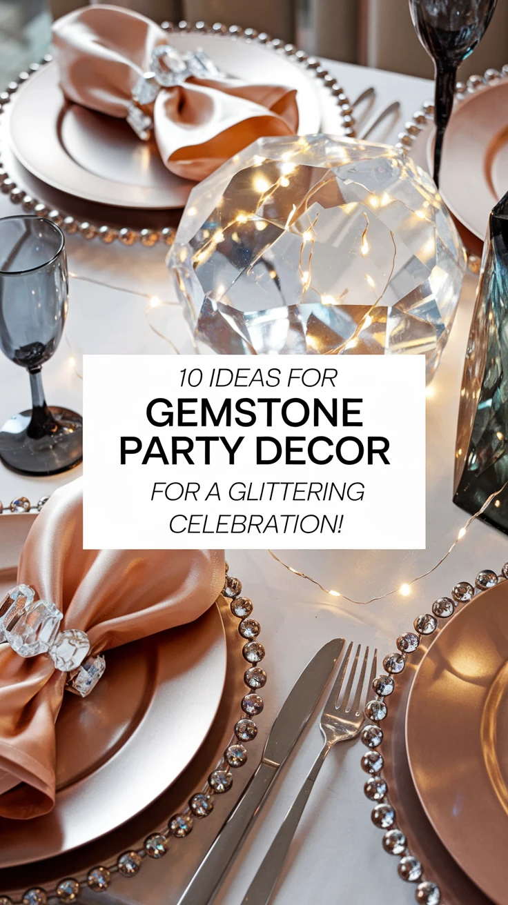 10 Ideas for Gemstone Party Decor for a Glittering Celebration