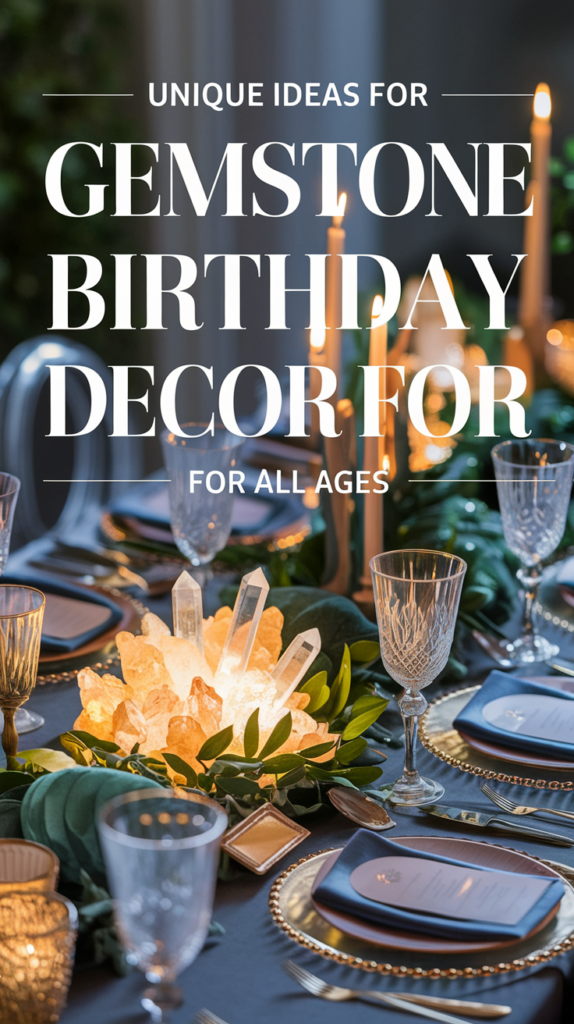 Unique Ideas for Gemstone Birthday Decor for All Ages