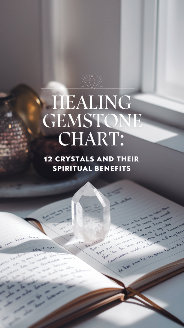 Healing Gemstone Chart: 12 Crystals and Their Spiritual Benefits