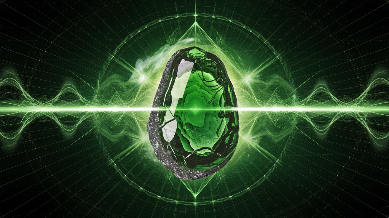 7. Moldavite (150,000 Hz)