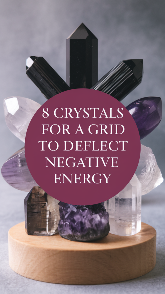 8 Crystals for a Grid to Deflect Negative Energy