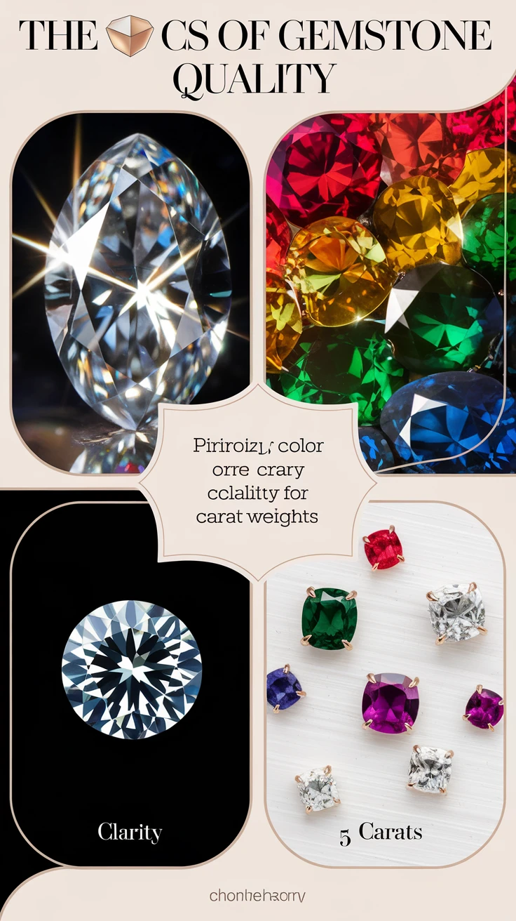 1. Understanding the "Four Cs" of Precious Gemstone Quality