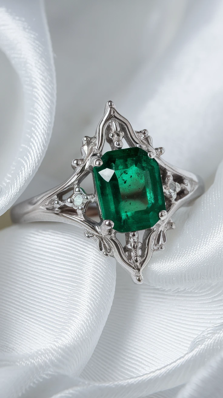 2. Emerald Rings: Timeless Green Luxury