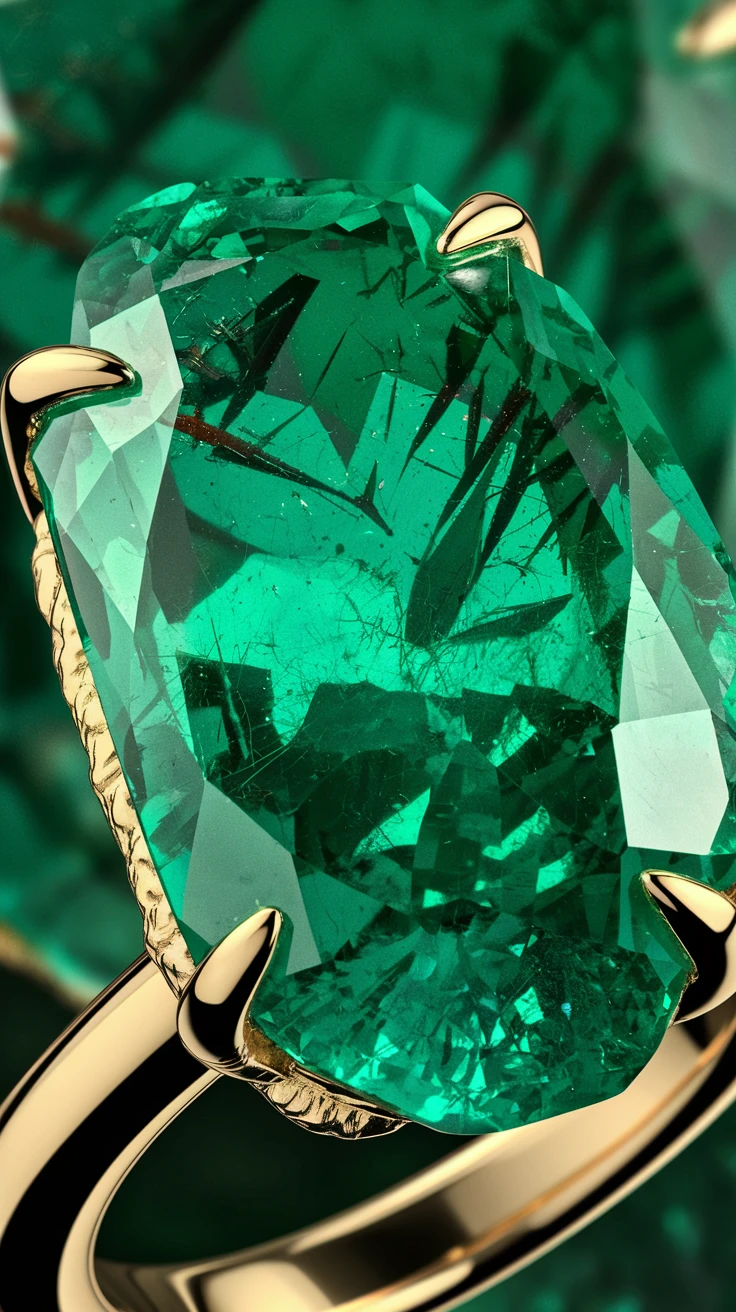 2. Rough Emerald Ring