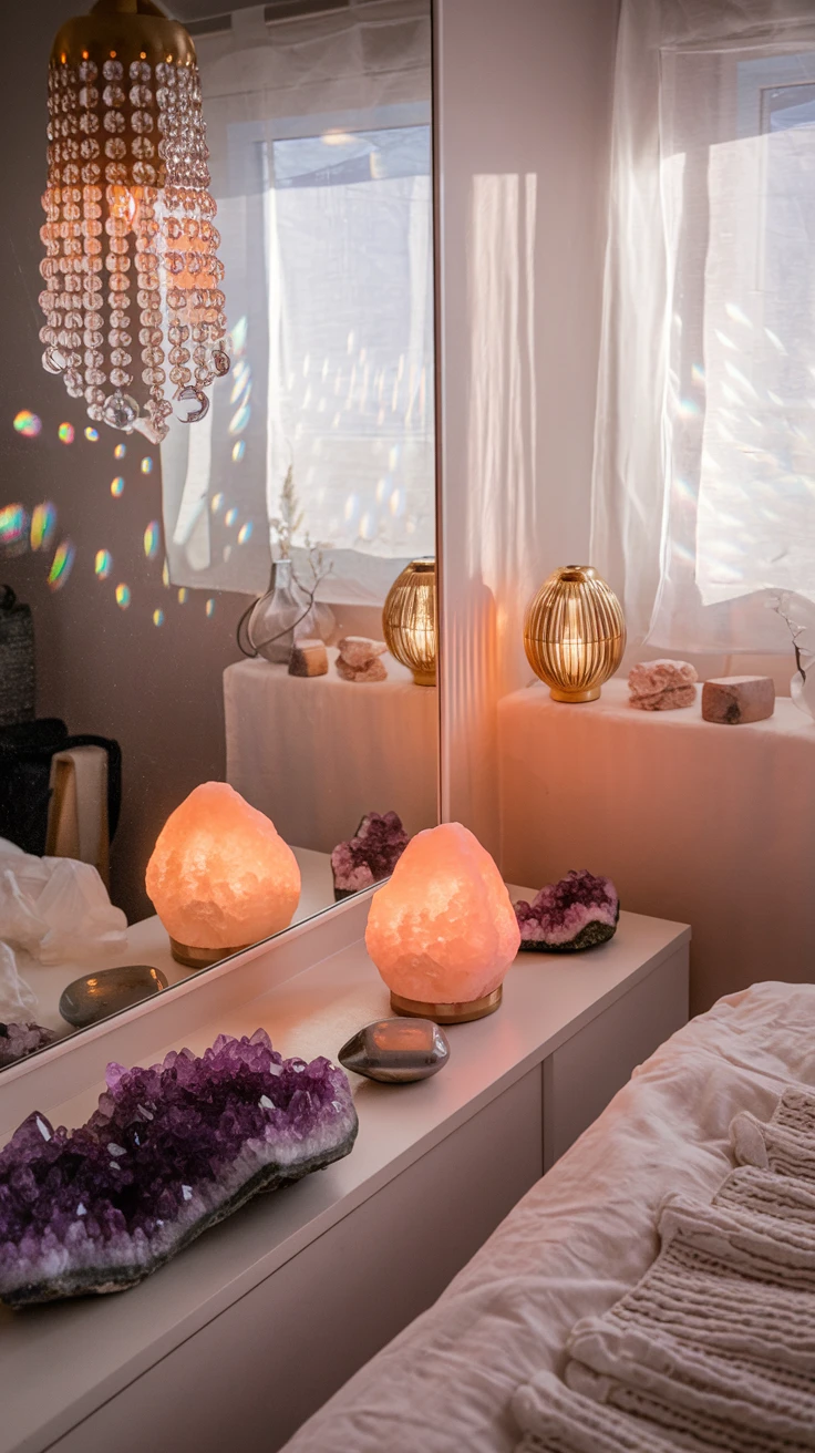 3. Lighting & Crystal Arrangements