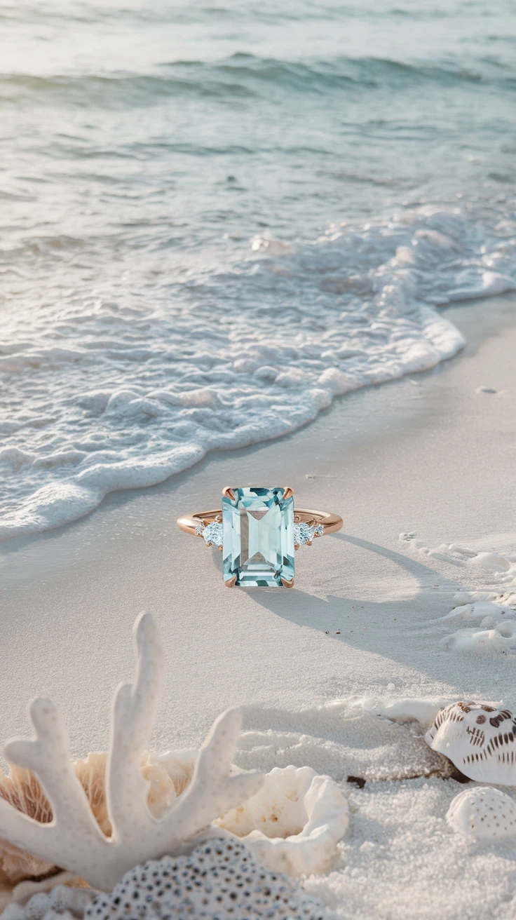5. Aquamarine Rings: Your "Something Blue" Forever