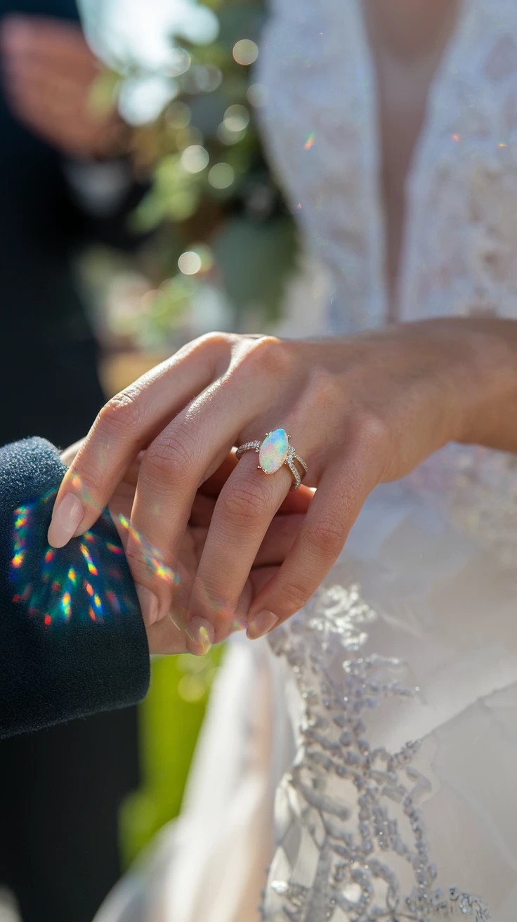 6. Opal Rings: Mystical Rainbow Elegance