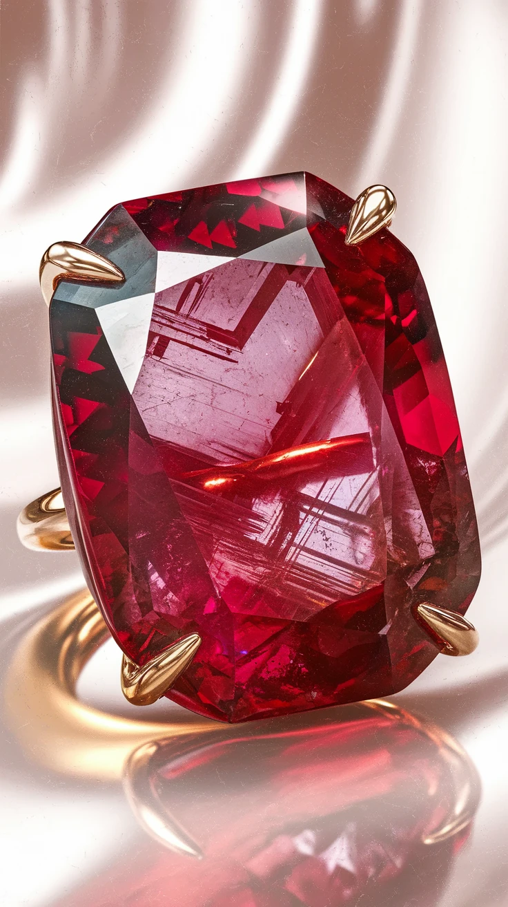 6. Raw Ruby Cocktail Ring