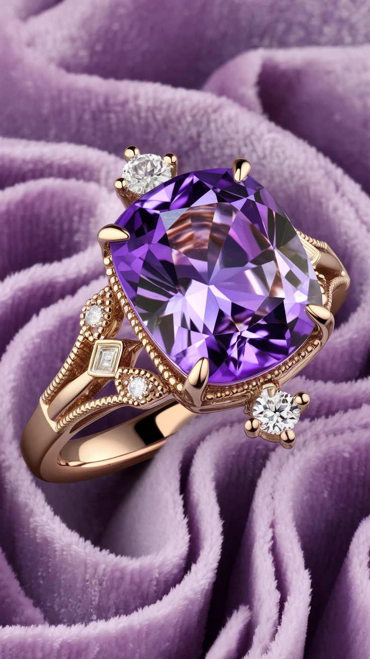 7. Amethyst Rings: Regal Purple Distinction