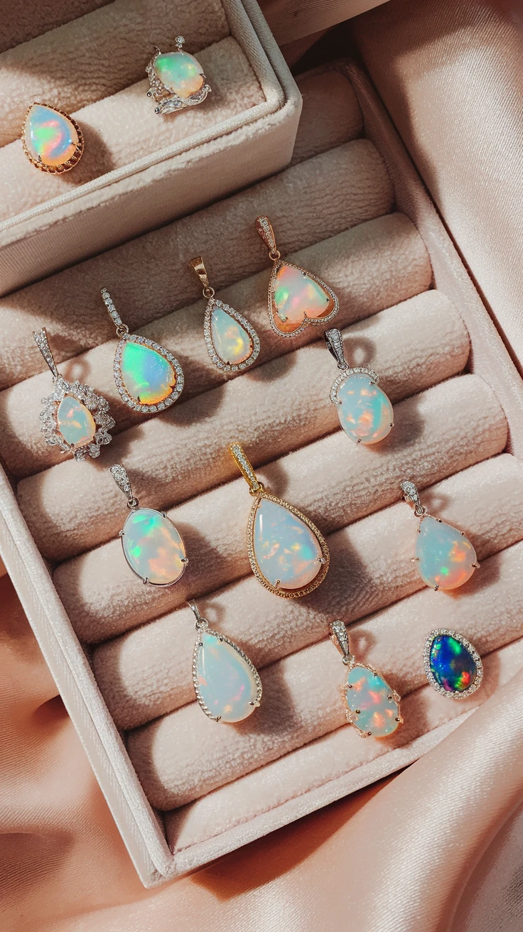 1. Dazzling Opal Pendants