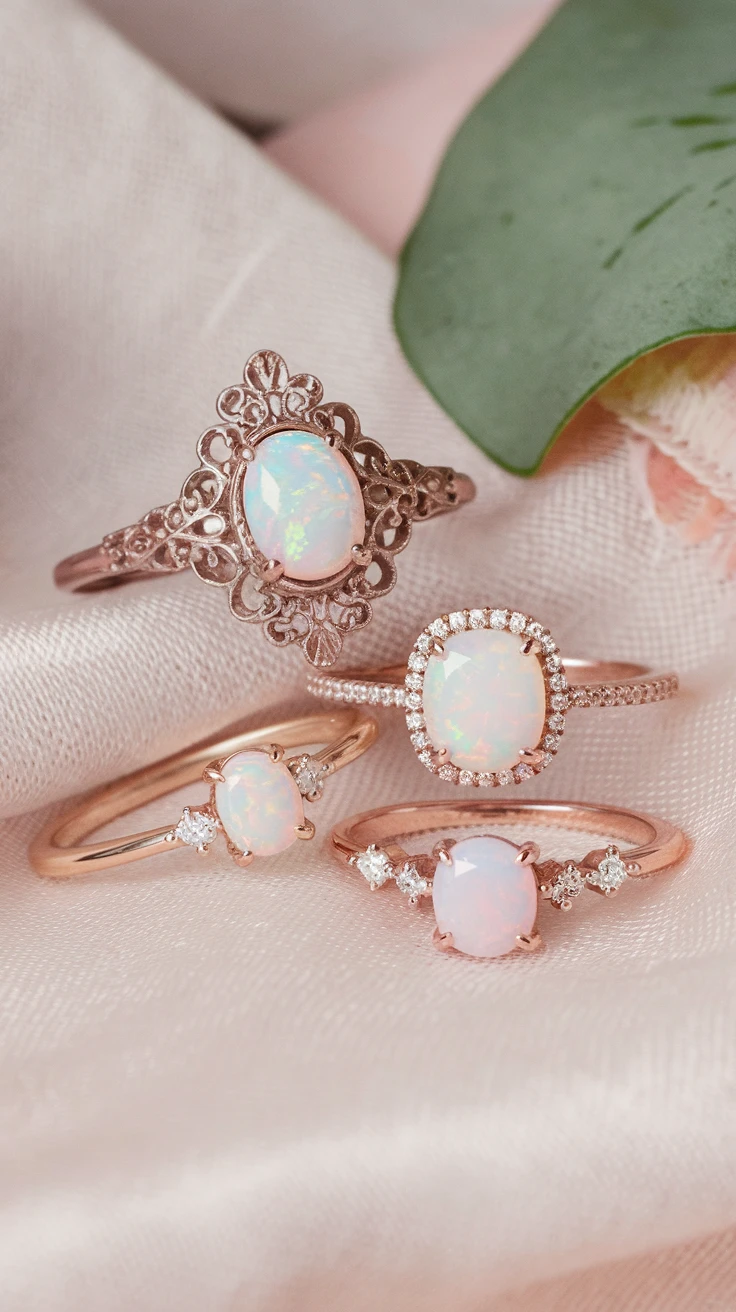 1. Pink Opal Rings: Delicate Statements