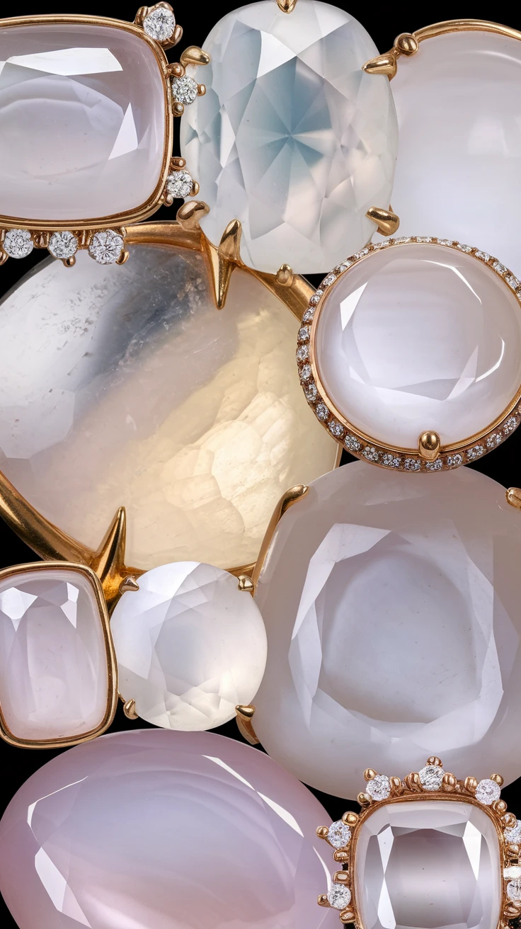 10. White Chalcedony: Subtle Sophistication