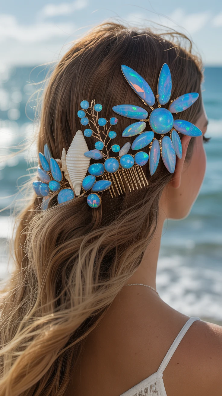 11. Magical Mane: Blue Opal Hair Accessories