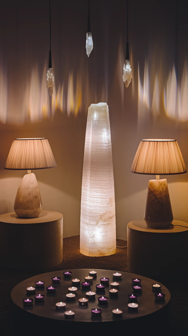 2. Illuminating Gemstone Lamps and Light Fixtures