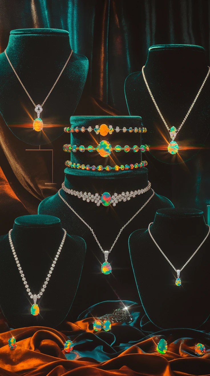 2. Mesmerizing Black Opal Necklaces