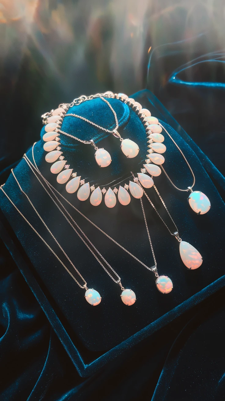 2. Pink Opal Necklaces: Graceful Focal Points