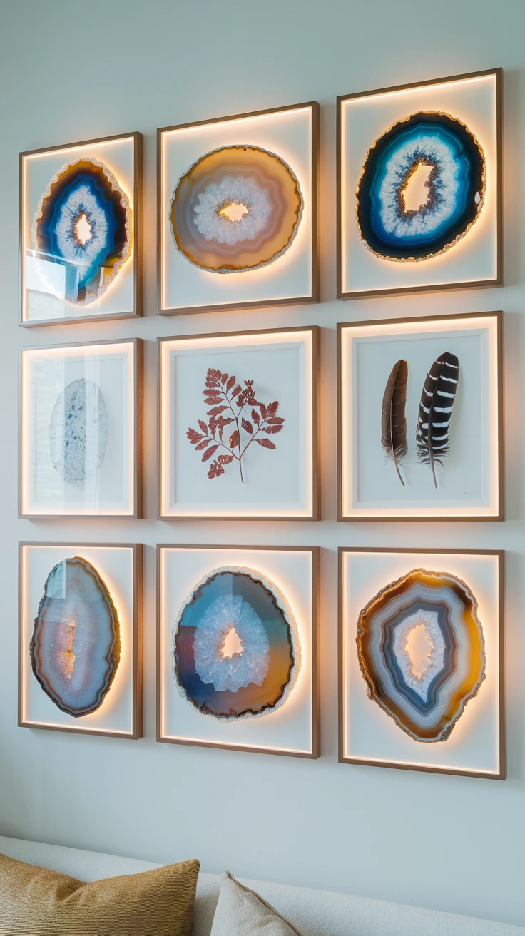3. Dramatic Agate Slice Wall Art