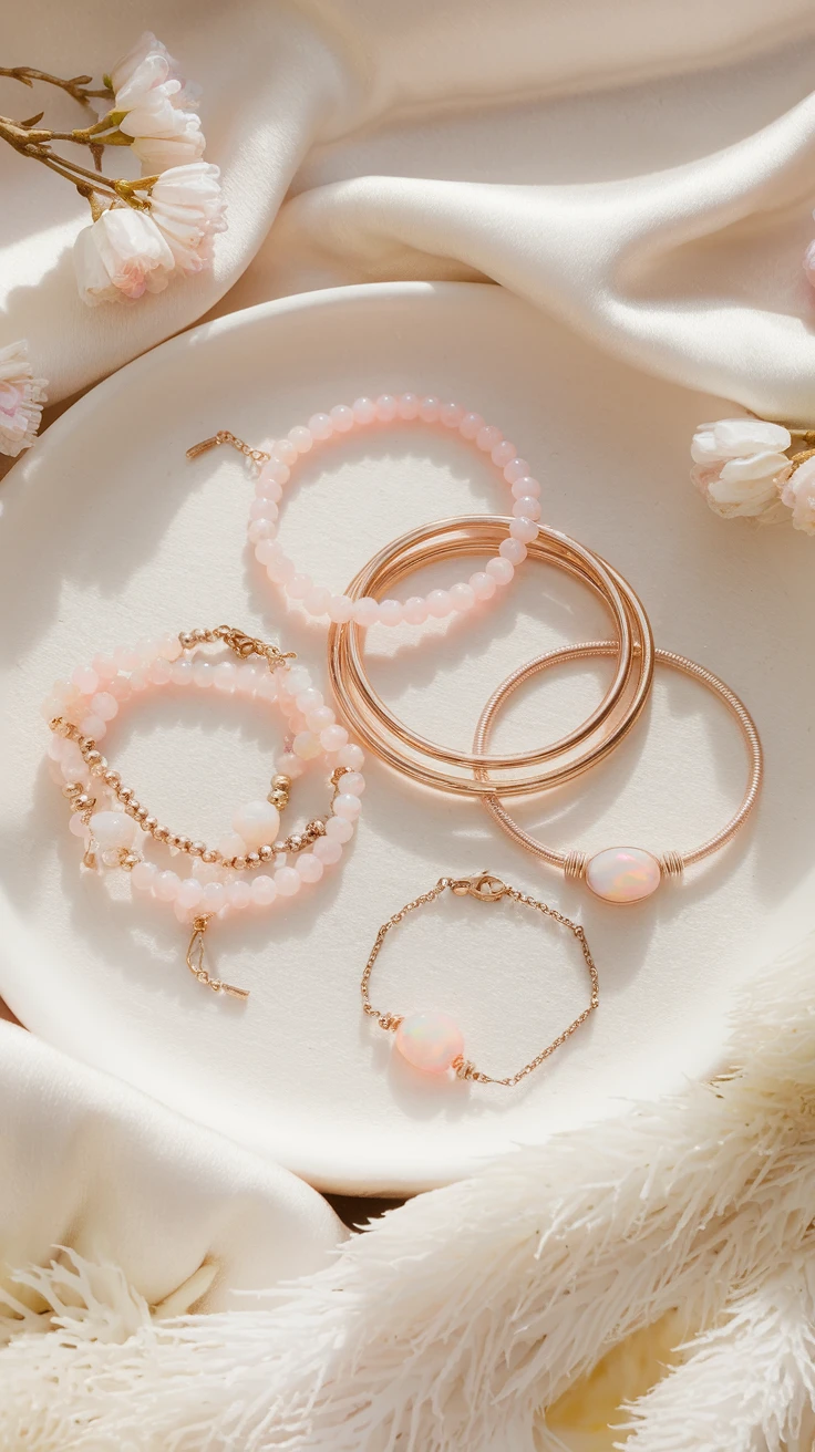 4. Pink Opal Bracelets: Wearable Serenity