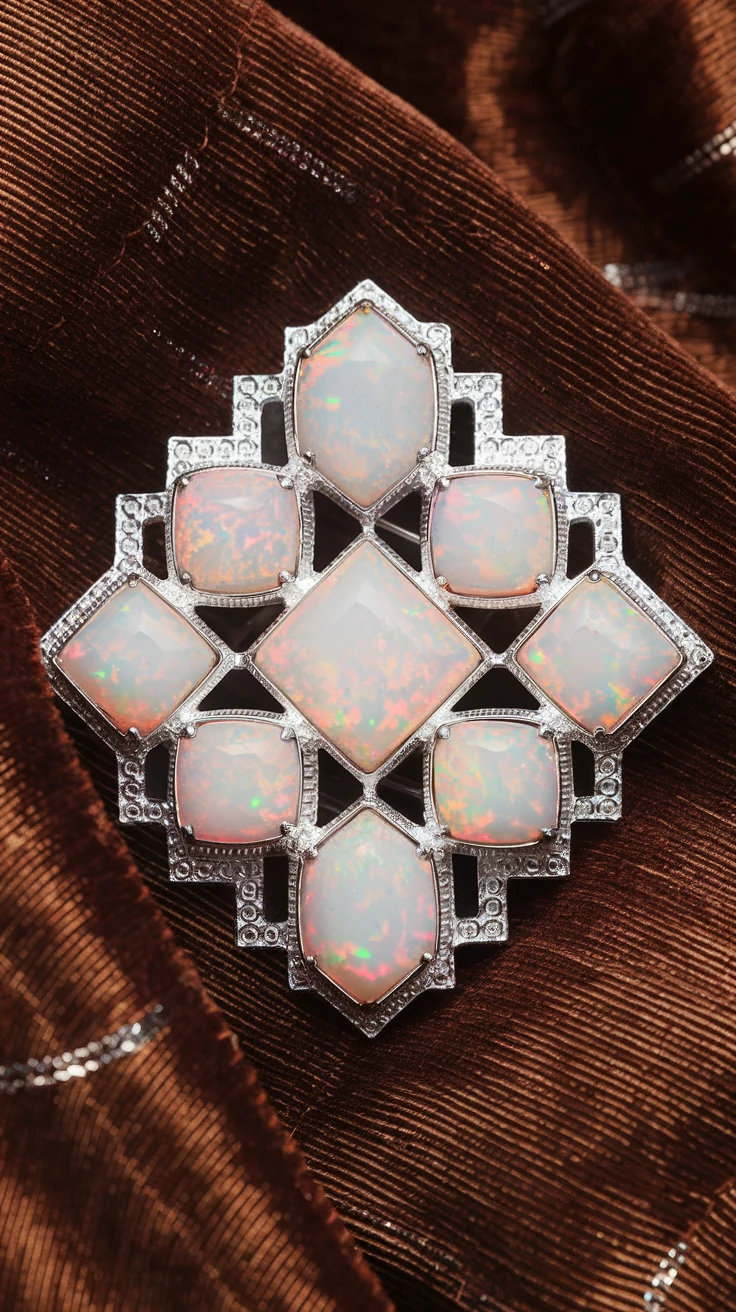 5. Pink Opal Brooches: Vintage-Inspired Sophistication