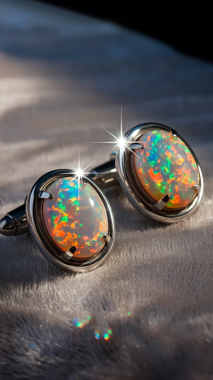 7. Opal Cufflinks