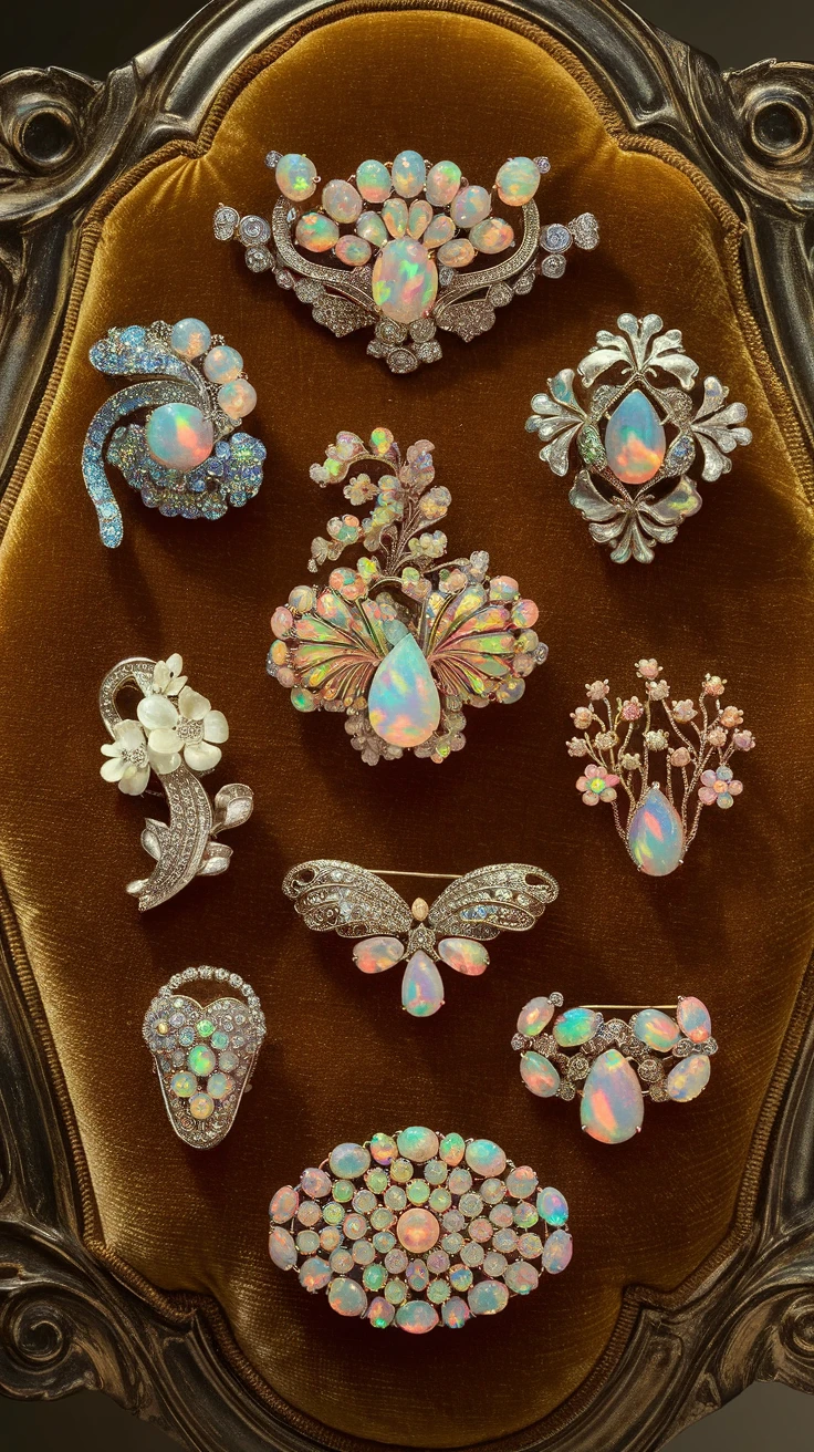 8. Exquisite Opal Brooches