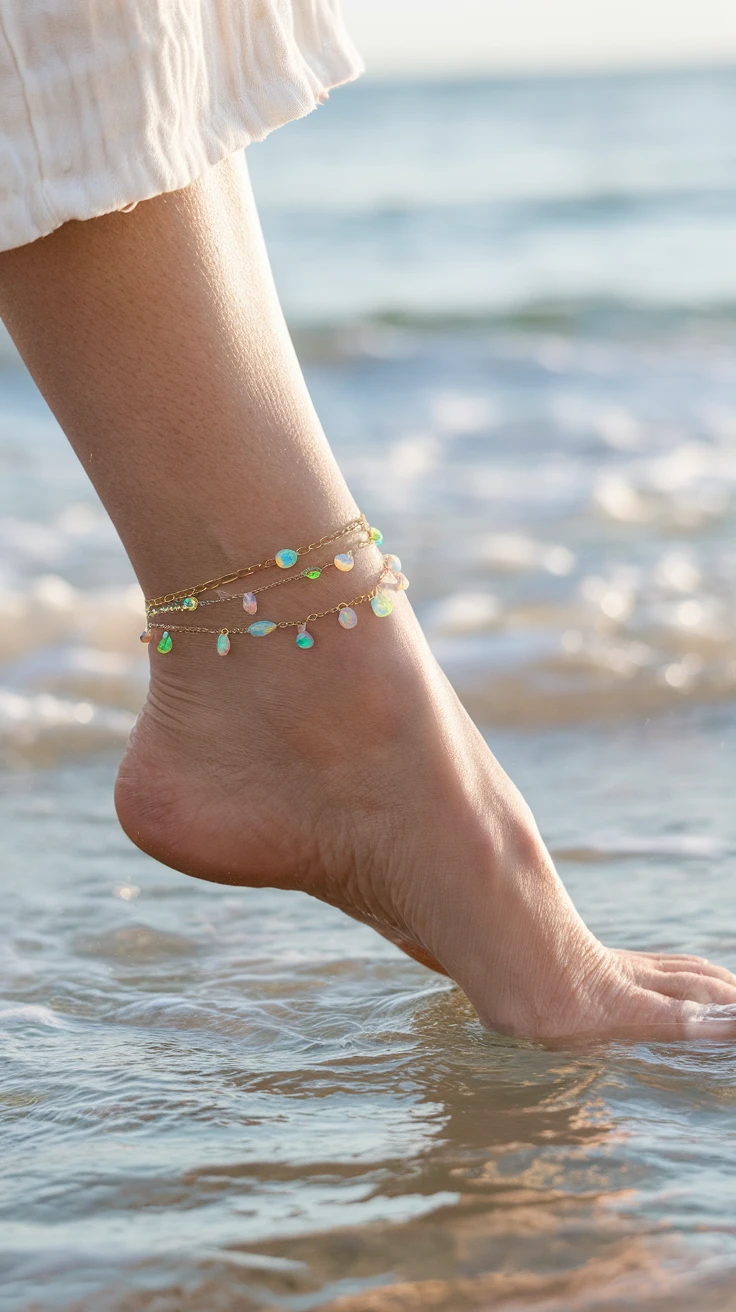 8. Opal Anklets