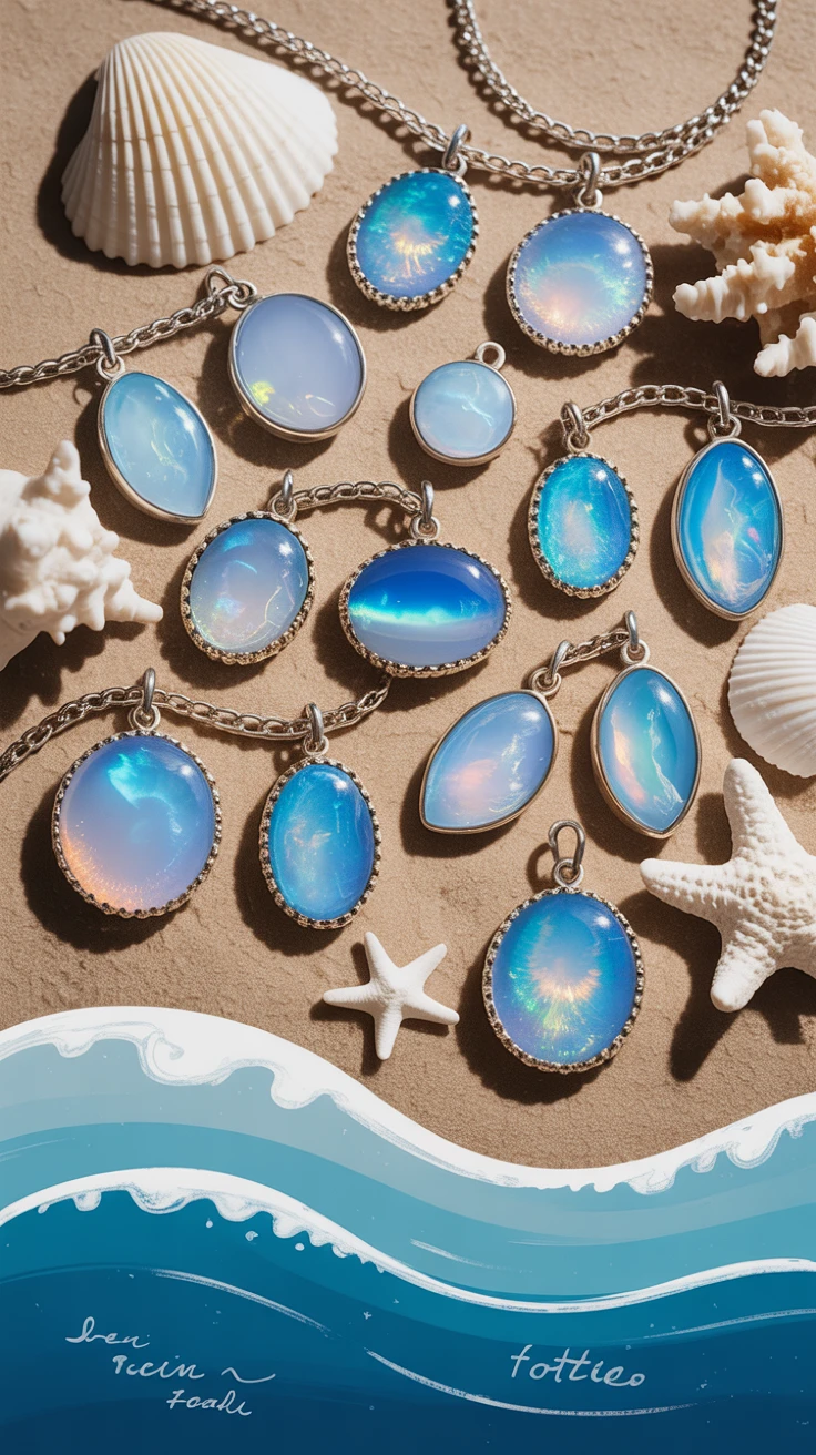 9. Charming Creations: Blue Opal Charms